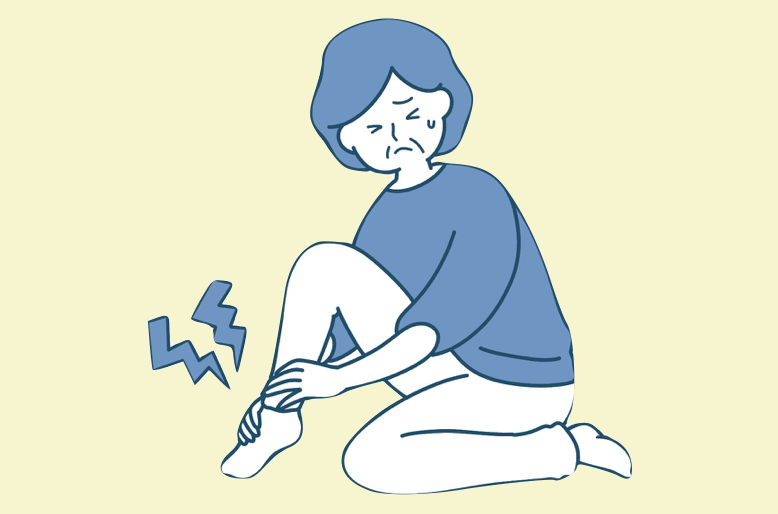 足の痛みイラスト